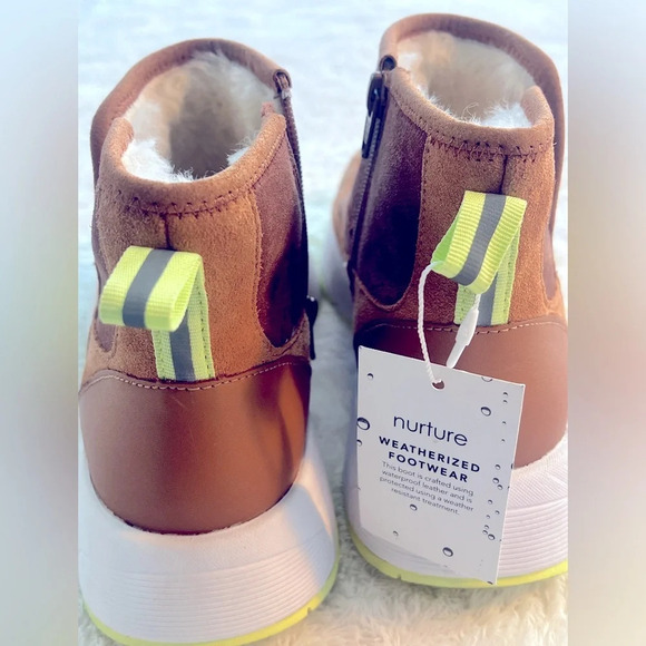 NWT Nurture the Rainier Sz 7.5 Tan Two-Tone Suede High Top Cold Weather Booties - Picture 6 of 16